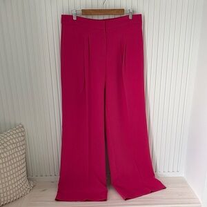 Elegant Pink Wide-Leg Women's Pants